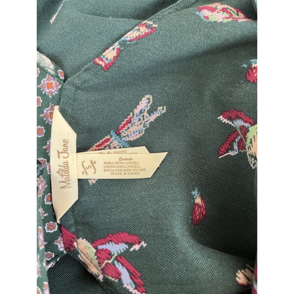 Women's Matilda Jane Evergreen Dream Jumpsuit Romper Tank Green Birds Small - Picture 10 of 11